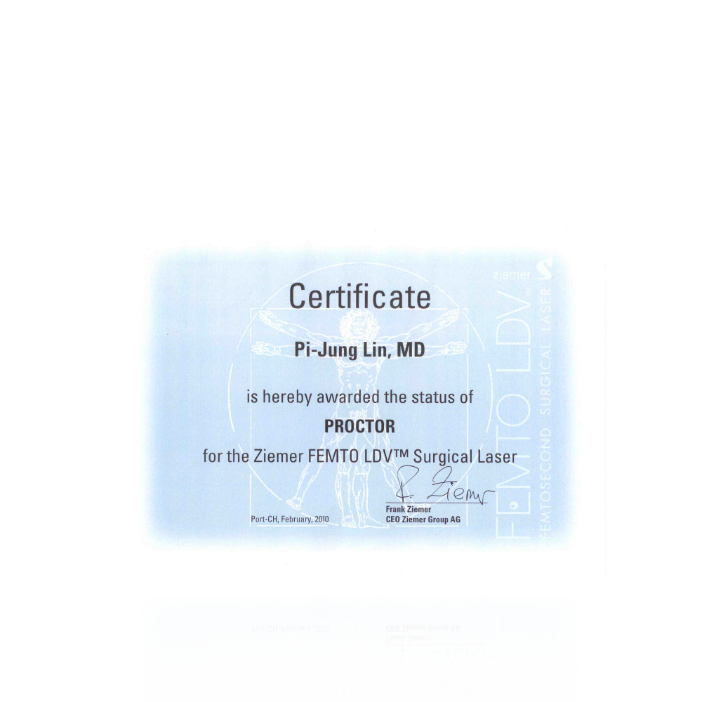 Ziemer's FEMTO LDV
Surgical Laser 總顧問